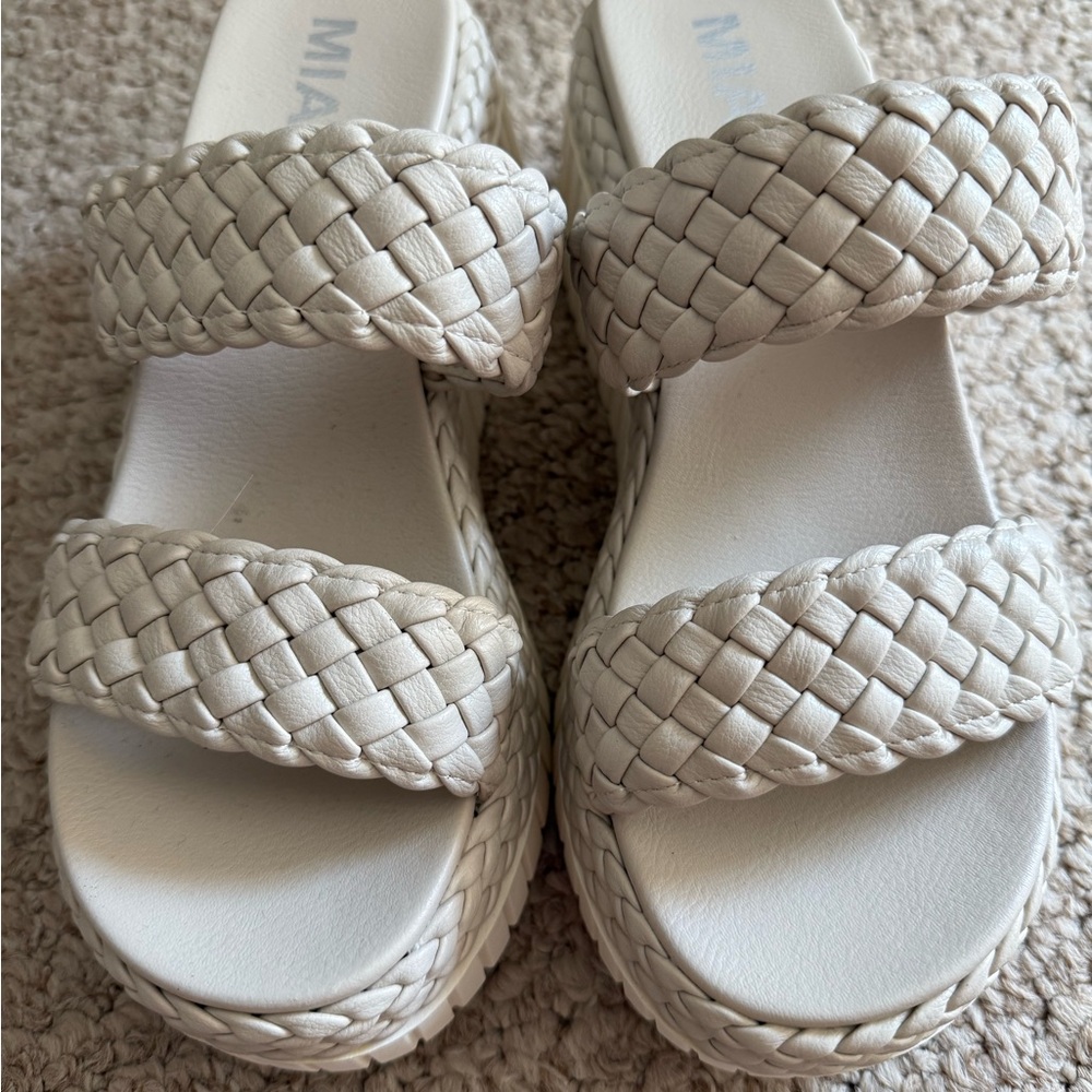 Mia Beige Platform Sandals View 2